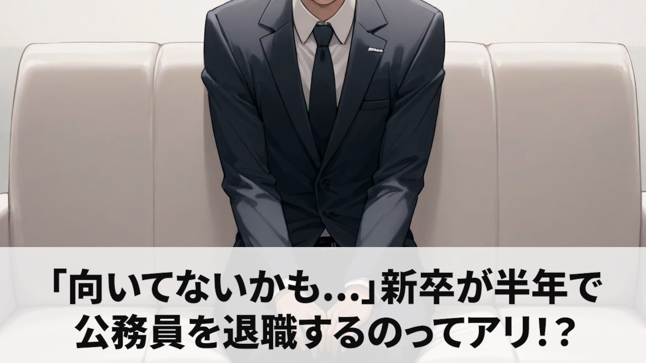 「向いてないかも...」新卒が半年で公務員を退職するのってアリ！？